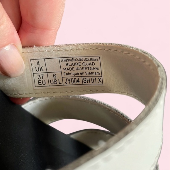 Dr. Martens Blaire White and Black Platform Sandals - Picture 5 of 5